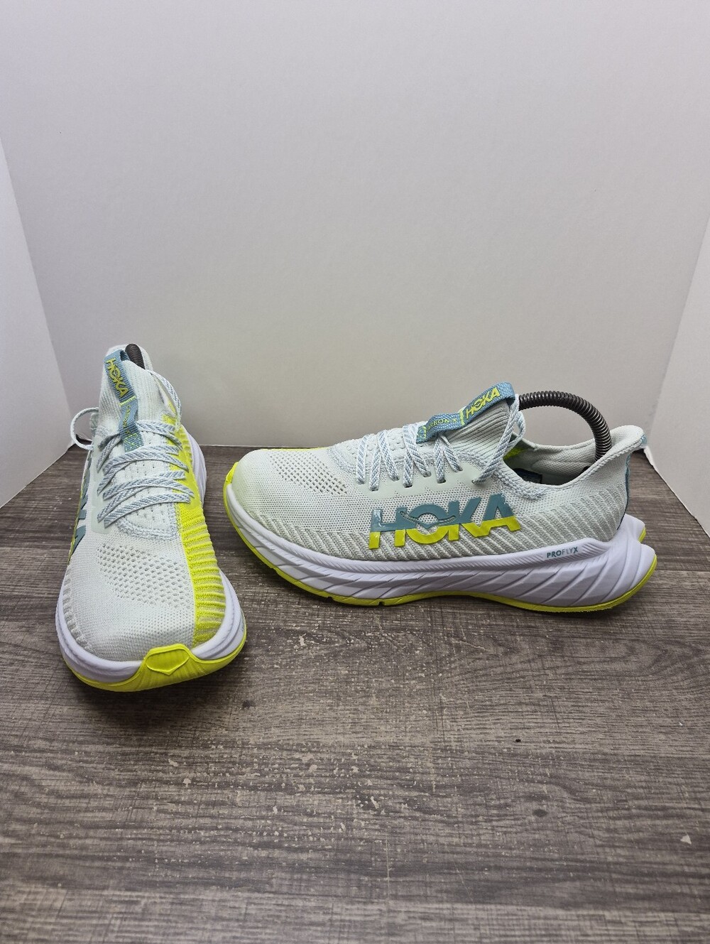 Hoka Carbon X 3 Green Yellow Womens US Size 8 B Running Shoes Sneakers
